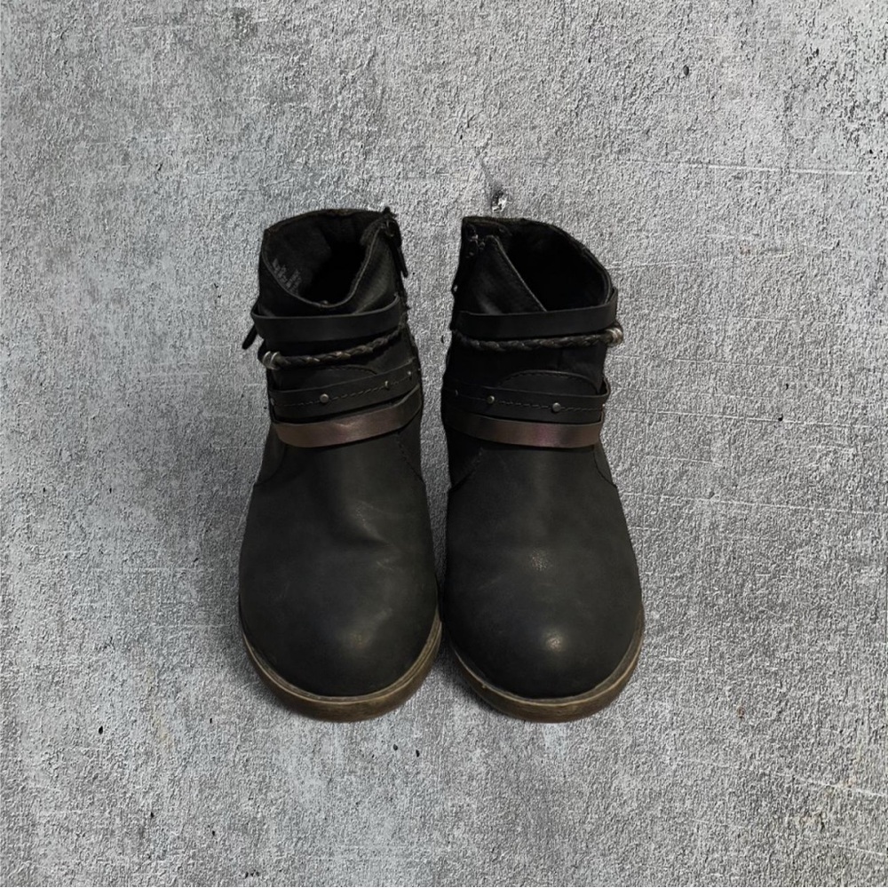 Zara Black Ankle Boots with Straps